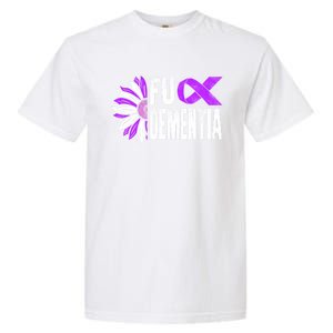 Fuck Detia Warrior Support Alzheimer's Awareness Ribbon Cute Gift Garment-Dyed Heavyweight T-Shirt