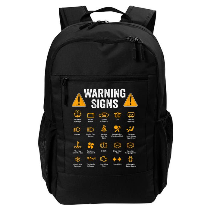 Funny Driving Warning Signs 101 Auto Mechanic Gift Driver Backpack