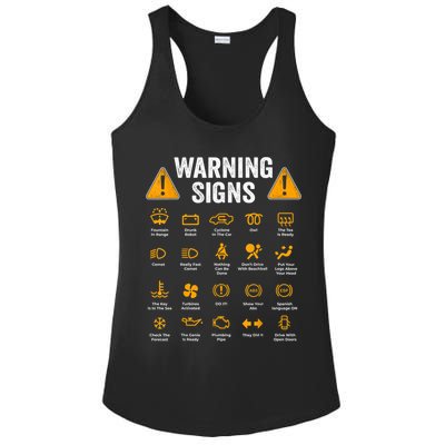 Funny Driving Warning Signs 101 Auto Mechanic Gift Driver Ladies PosiCharge Competitor Racerback Tank