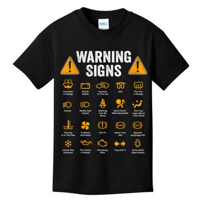 Funny Driving Warning Signs 101 Auto Mechanic Gift Driver Kids T-Shirt