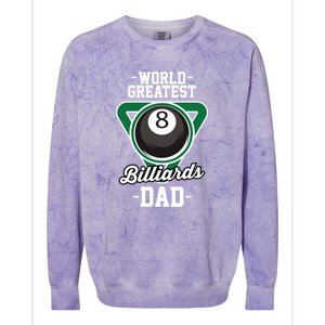 Father's Day World Greates Billiards Dad Gift For Dad Colorblast Crewneck Sweatshirt