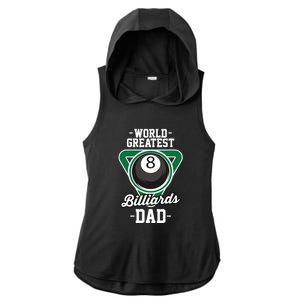 Father's Day World Greates Billiards Dad Gift For Dad Ladies PosiCharge Tri-Blend Wicking Draft Hoodie Tank