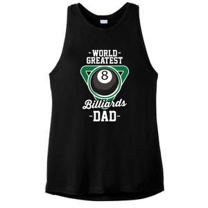 Father's Day World Greates Billiards Dad Gift For Dad Ladies PosiCharge Tri-Blend Wicking Tank