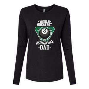 Father's Day World Greates Billiards Dad Gift For Dad Womens Cotton Relaxed Long Sleeve T-Shirt