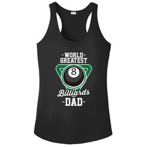 Father's Day World Greates Billiards Dad Gift For Dad Ladies PosiCharge Competitor Racerback Tank