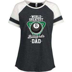 Father's Day World Greates Billiards Dad Gift For Dad Enza Ladies Jersey Colorblock Tee