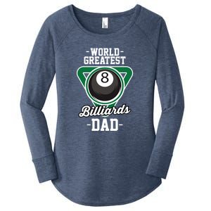 Father's Day World Greates Billiards Dad Gift For Dad Women's Perfect Tri Tunic Long Sleeve Shirt