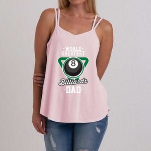 Father's Day World Greates Billiards Dad Gift For Dad Women's Strappy Tank