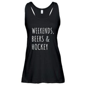 Father's Day Weekends, Beers And Hockey Gift Ladies Essential Flowy Tank