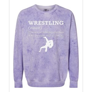 Funny Definition Wrestling Wrestler  Colorblast Crewneck Sweatshirt