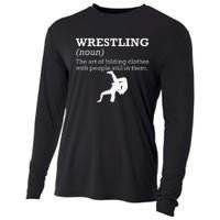 Funny Definition Wrestling Wrestler  Cooling Performance Long Sleeve Crew