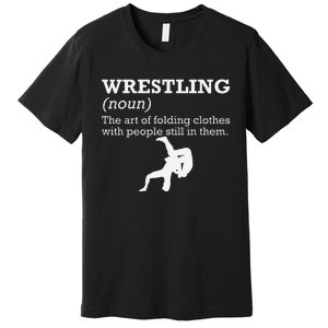 Funny Definition Wrestling Wrestler  Premium T-Shirt