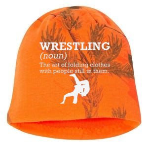 Funny Definition Wrestling Wrestler  Kati - Camo Knit Beanie