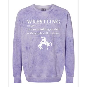 Funny Definition Wrestling Wrestler Colorblast Crewneck Sweatshirt