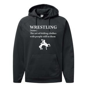 Funny Definition Wrestling Wrestler Performance Fleece Hoodie