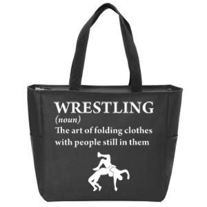 Funny Definition Wrestling Wrestler Zip Tote Bag