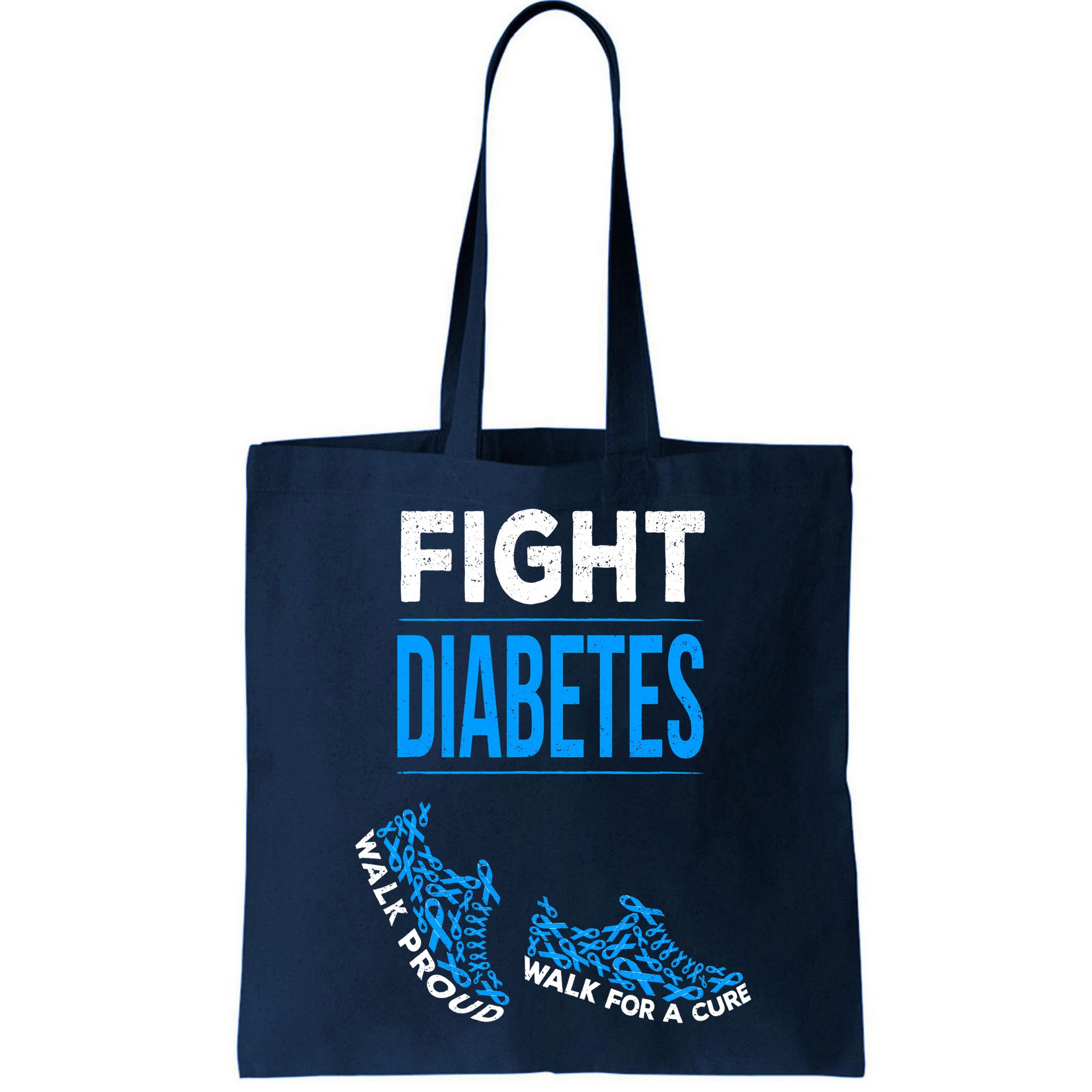 Fight Diabetes Walk For A Cure Awareness Ribbon T1D Type Bag