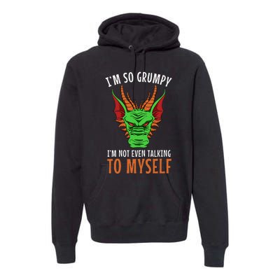 Funny Dragon Winged Fire Breathing Flying Mythical Creature Premium Hoodie