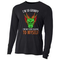 Funny Dragon Winged Fire Breathing Flying Mythical Creature Cooling Performance Long Sleeve Crew