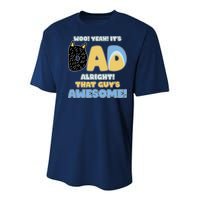 Fathers Day Woo Yeah Its Dad Alright That Guys Awesome Youth Performance Sprint T-Shirt