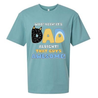 Fathers Day Woo Yeah Its Dad Alright That Guys Awesome Sueded Cloud Jersey T-Shirt