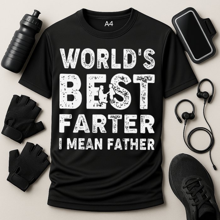 Father's Day World's Best Farter I Mean Father Cooling Performance Crew T-Shirt