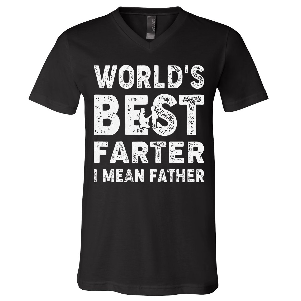Father's Day World's Best Farter I Mean Father V-Neck T-Shirt