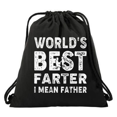 Father's Day World's Best Farter I Mean Father Drawstring Bag