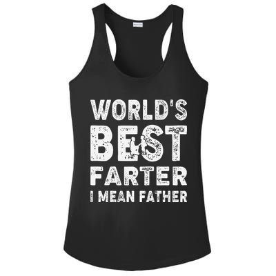 Father's Day World's Best Farter I Mean Father Ladies PosiCharge Competitor Racerback Tank