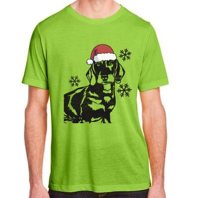 Funny Dachshund Weenie Christmas Santa Hat Xmas Mom Dad Great Gift Adult ChromaSoft Performance T-Shirt