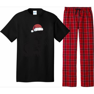 Funny Dachshund Weenie Christmas Santa Hat Xmas Mom Dad Great Gift Pajama Set