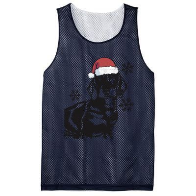 Funny Dachshund Weenie Christmas Santa Hat Xmas Mom Dad Great Gift Mesh Reversible Basketball Jersey Tank