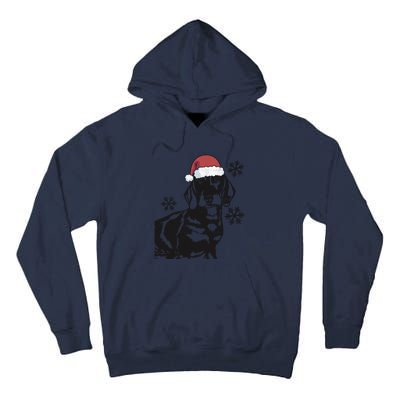 Funny Dachshund Weenie Christmas Santa Hat Xmas Mom Dad Great Gift Tall Hoodie