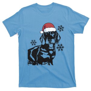 Funny Dachshund Weenie Christmas Santa Hat Xmas Mom Dad Great Gift T-Shirt