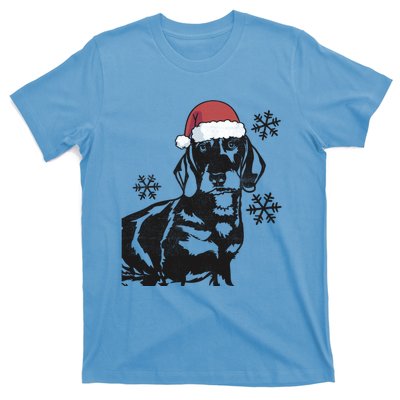 Funny Dachshund Weenie Christmas Santa Hat Xmas Mom Dad Great Gift T-Shirt