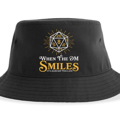 Funny DnD When The DM Smiles It's Already Too Late Sustainable Bucket Hat