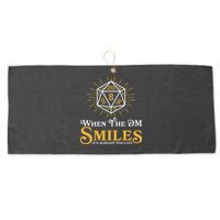 Funny DnD When The DM Smiles It's Already Too Late Large Microfiber Waffle Golf Towel