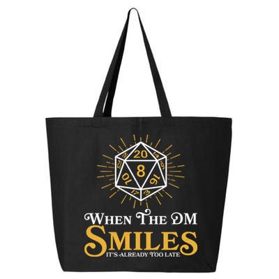 Funny DnD When The DM Smiles It's Already Too Late 25L Jumbo Tote