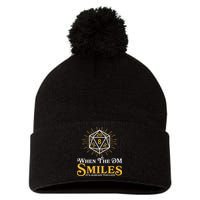 Funny DnD When The DM Smiles It's Already Too Late Pom Pom 12in Knit Beanie