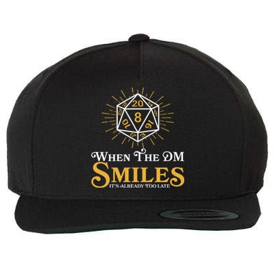 Funny DnD When The DM Smiles It's Already Too Late Wool Snapback Cap