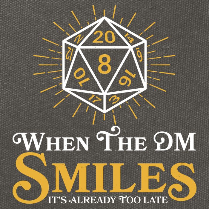 Funny DnD When The DM Smiles It's Already Too Late Cotton Canvas Backpack