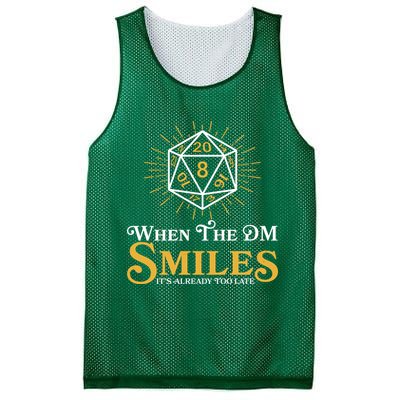 Funny DnD When The DM Smiles It's Already Too Late Mesh Reversible Basketball Jersey Tank