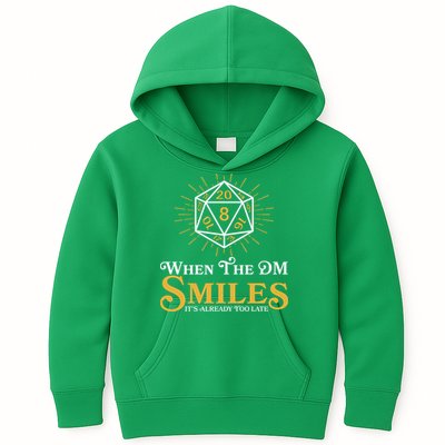 Funny DnD When The DM Smiles It's Already Too Late Kids Hoodie