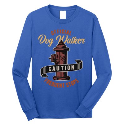 Funny Dog Walker Gift Graphic Walking The Dogs Funny Gift Long Sleeve Shirt