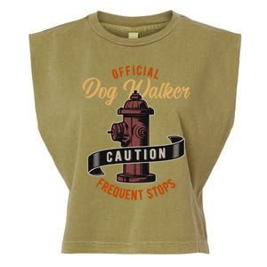 Funny Dog Walker Gift Graphic Walking The Dogs Funny Gift Garment-Dyed Women's Muscle Tee