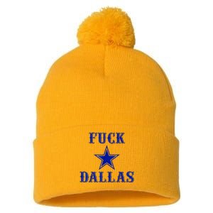 Fuck Dallas Western Style Design Pom Pom 12in Knit Beanie