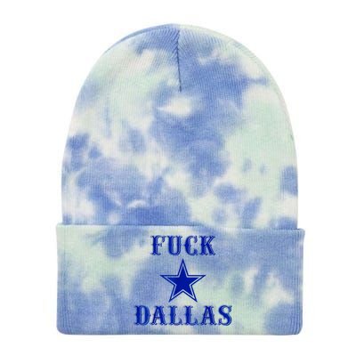 Fuck Dallas Western Style Design Tie Dye 12in Knit Beanie