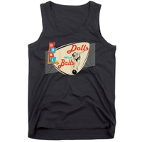 Funny Dolls With Balls Vintage Gift Funny Retro Matching Bowling Team Gift Tank Top