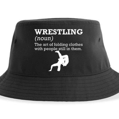 Funny Definition Wrestling Wrestler Sustainable Bucket Hat