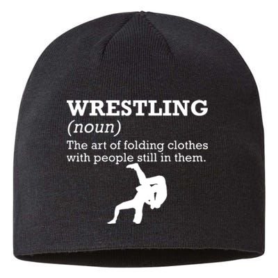 Funny Definition Wrestling Wrestler Sustainable Beanie